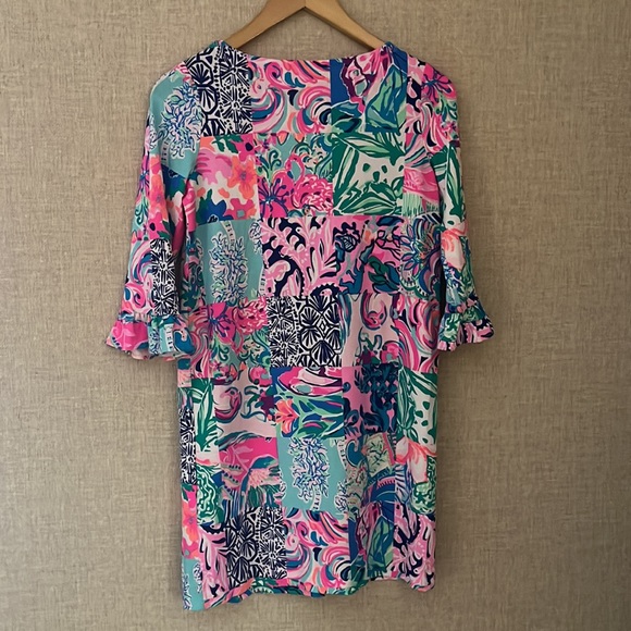 Lilly Pulitzer girls color-block cotton dress. - Picture 4 of 6